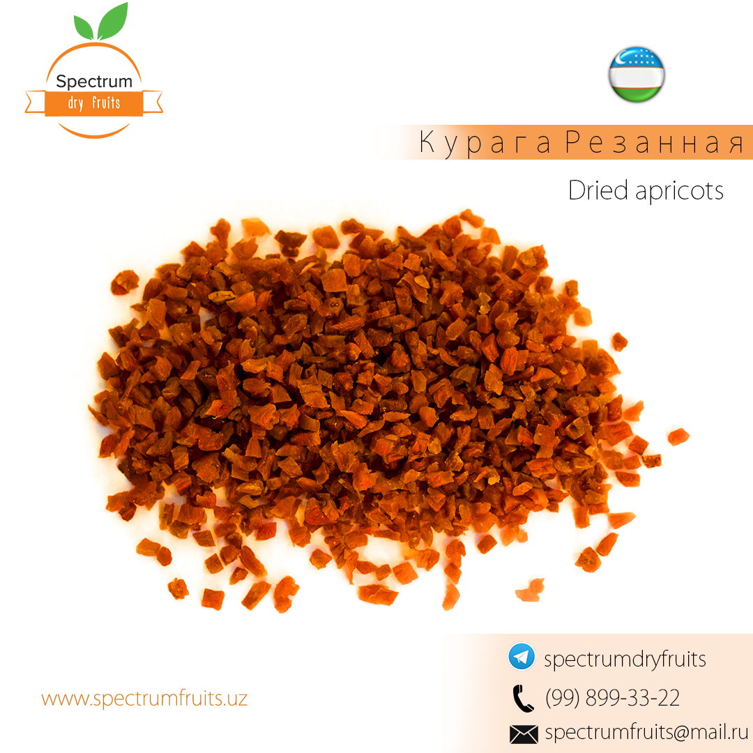 Dried apricots sliced